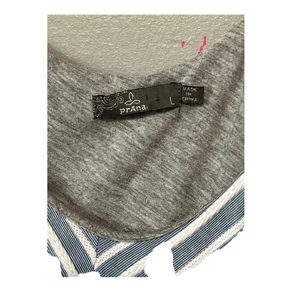 PrAna Stripe Halter Tank Dress Chambray Blue White Nautical Dress W/ Rope Straps - Picture 5 of 6